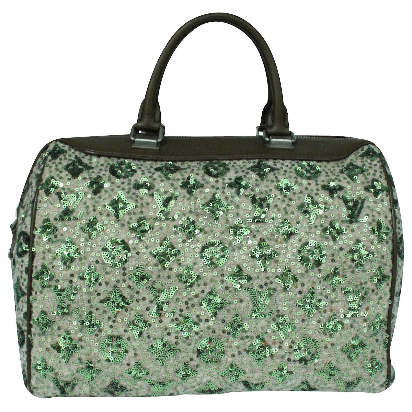 Louis Vuitton Limited Edition Green/Brown Sequin Sunshine Express Speedy  ref.409258 - Joli Closet
