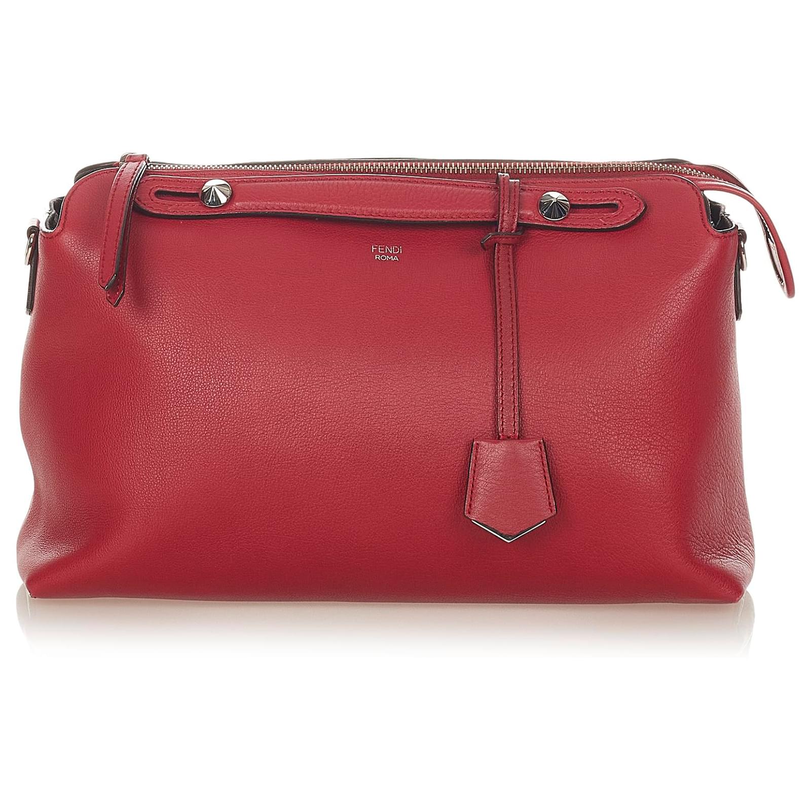 Boston Bags  Fendi Womens Small Boston Bag In Red Leather > All