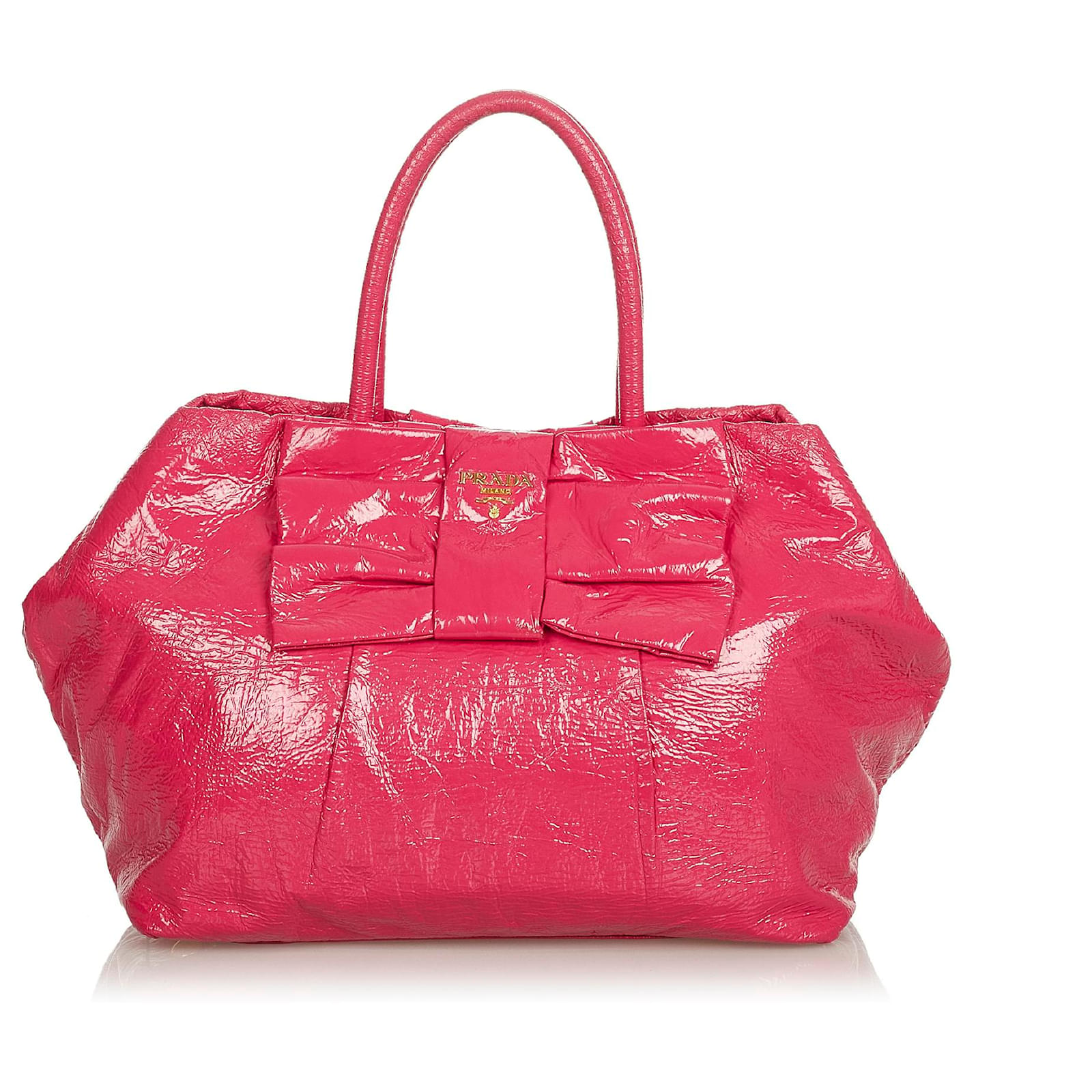 prada red patent leather handbag