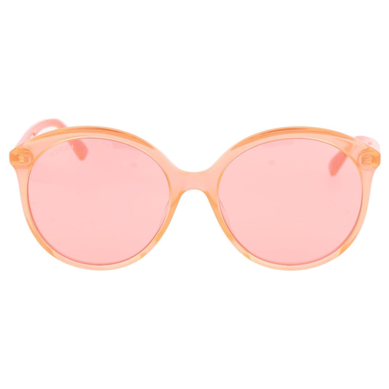 Occhiali da sole tondi/ovali Gucci Arancione ref.358727 - Joli Closet