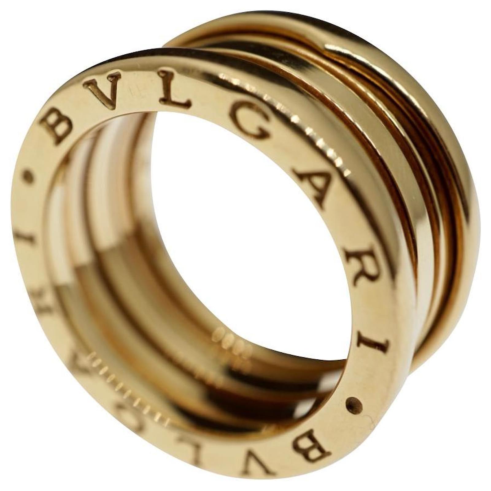 Bulgari Bvlgari 3-Band 18k Yellow Gold Band Ring Size 55 Golden  Gold hardware ref.409661 Joli Closet