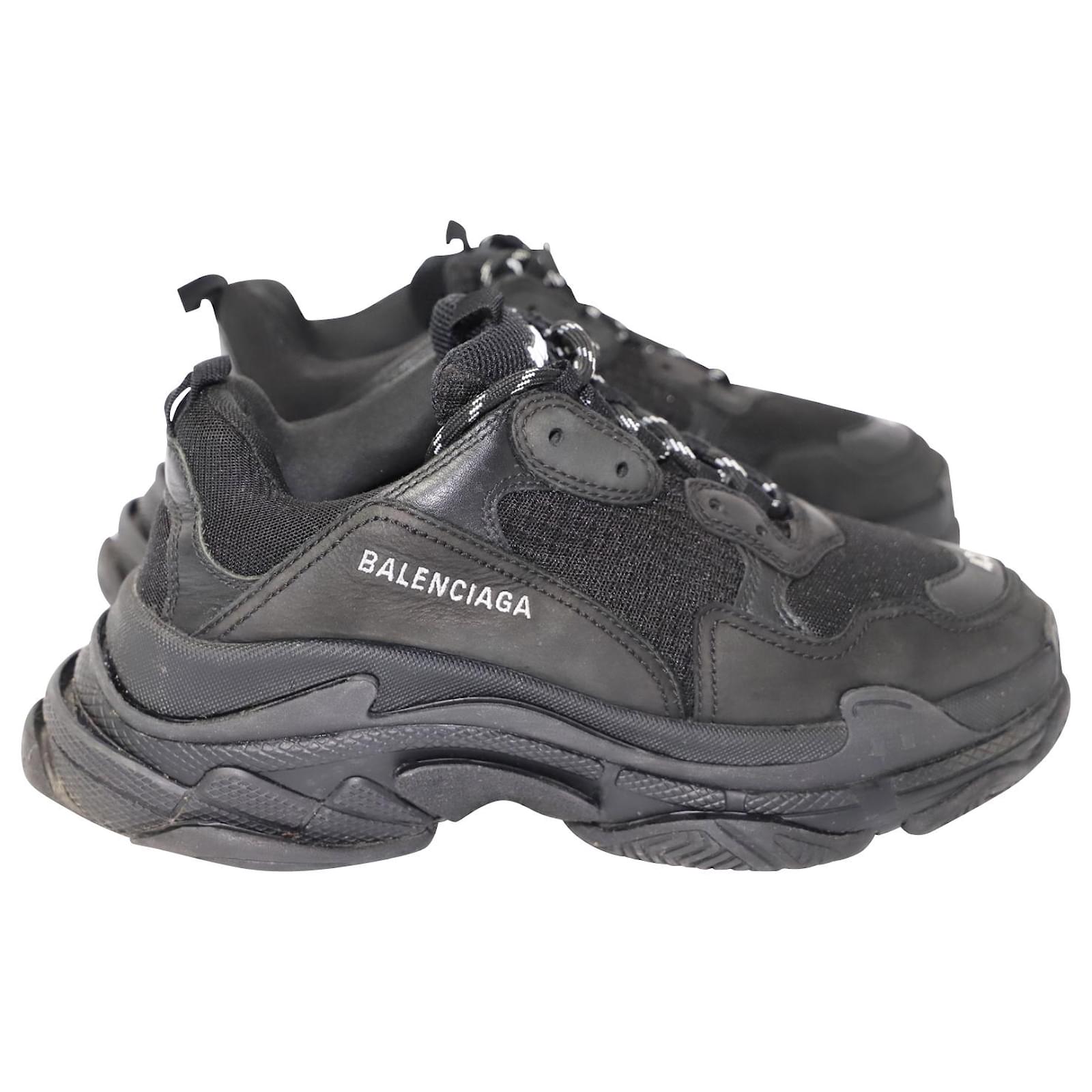 Balenciaga Men's Triple S Sneakers in Black Polyamide Nylon ref.410069 ...