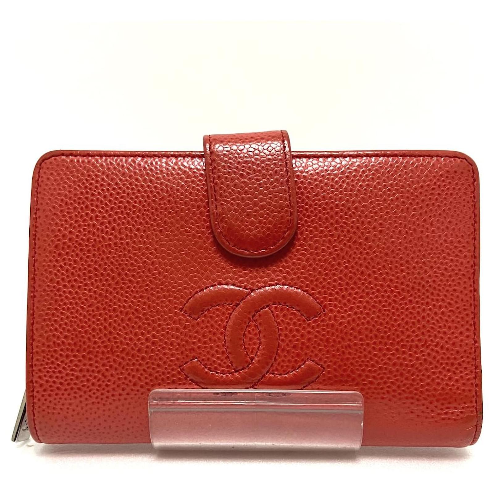 Chanel wallet Red Leather ref.410640 - Joli Closet