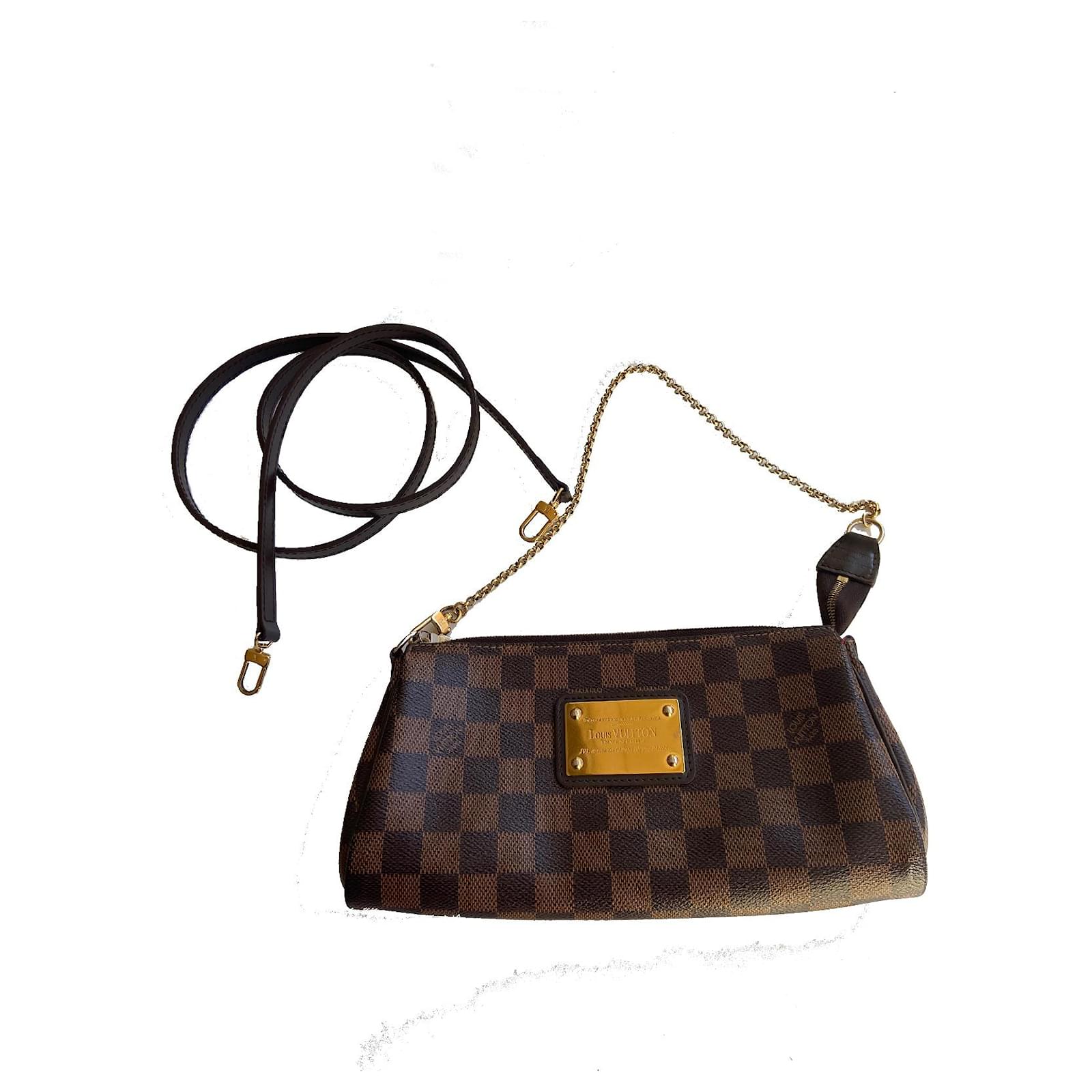 Louis Vuitton Eva damier Dark brown Cloth ref.411829 - Joli Closet