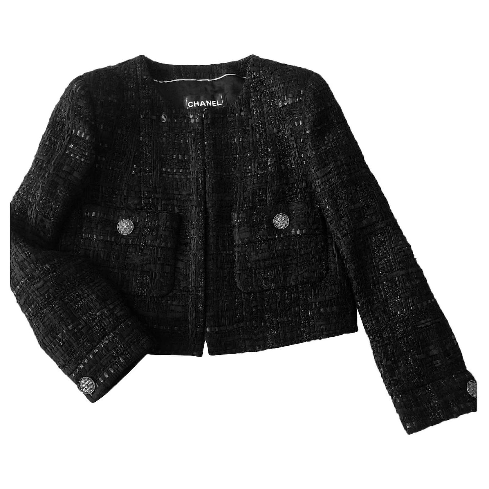 Chanel 7,6K$ DUBAI Black Tweed Jacket ref.411860 - Joli Closet