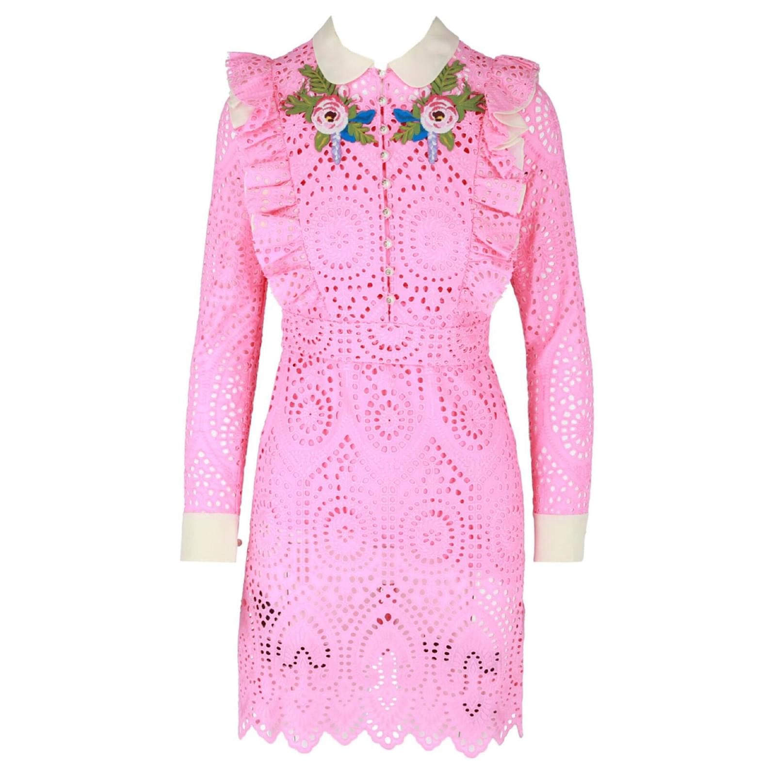 Gucci San Gallo Lace Dress Yellow ref.JC411954 (Sold) - Joli Closet