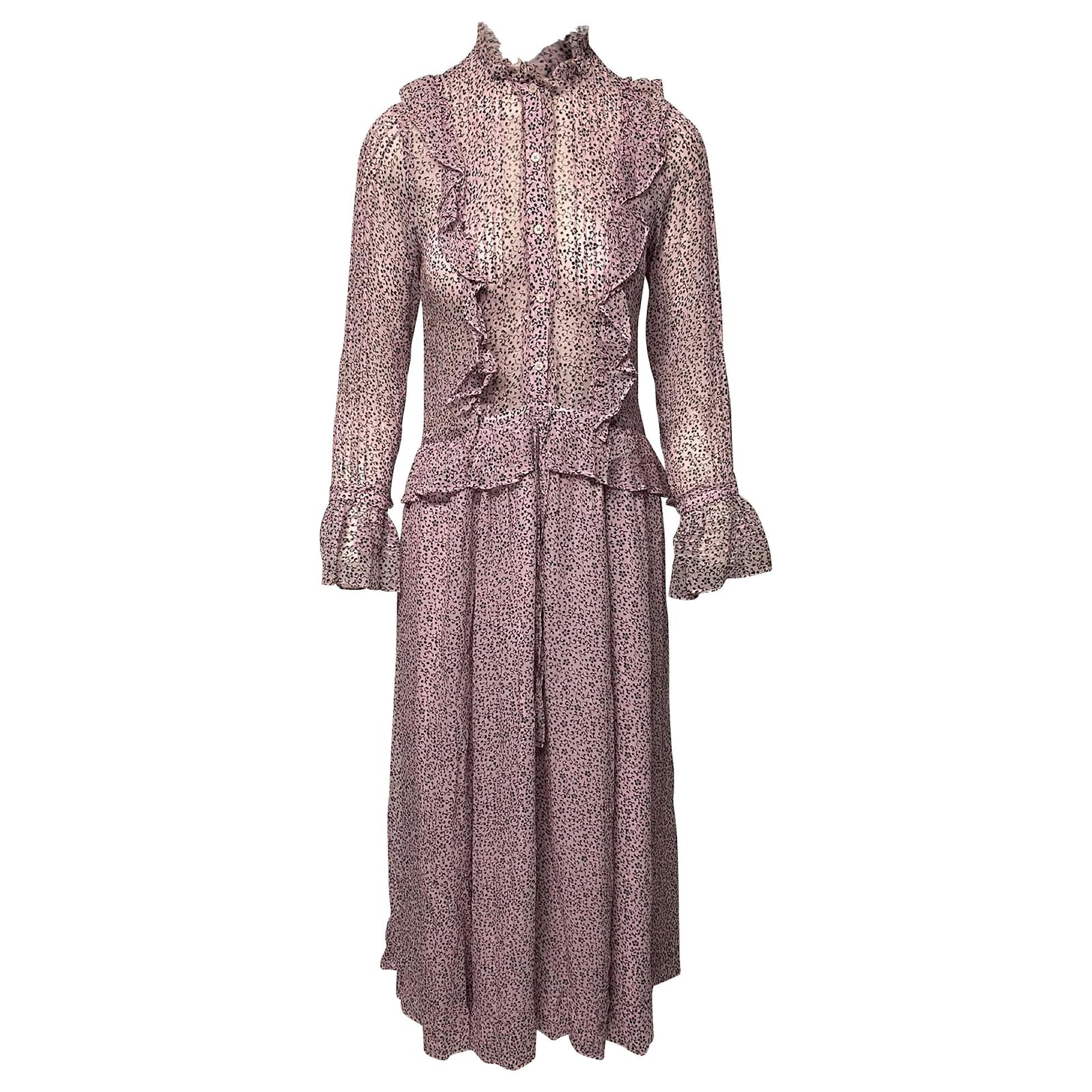 Zadig & Voltaire Roma Goa Ruffle Maxi Dress in Pink Cotton (Sold) - Joli  Closet