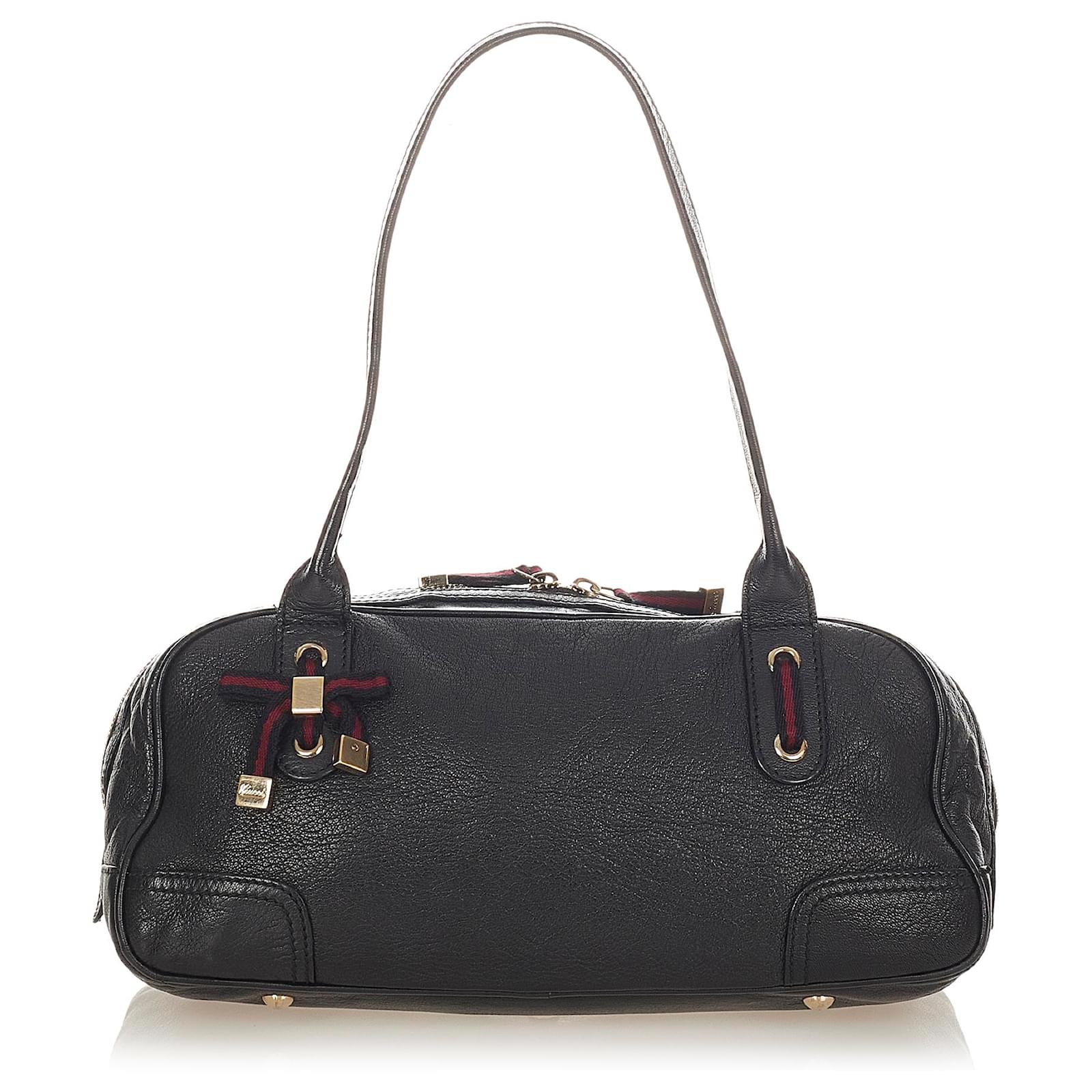 Gucci Black Princy Leather Shoulder Bag Pony-style calfskin ref.412239 ...