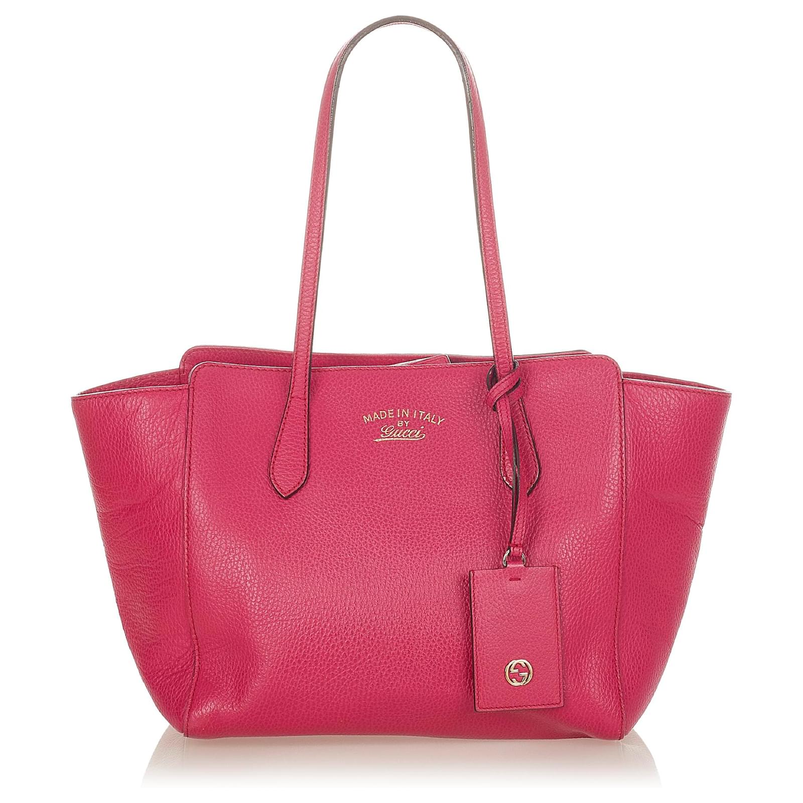 Gucci Pink Swing Leather Tote Bag Pony-style calfskin ref.412254 - Joli ...