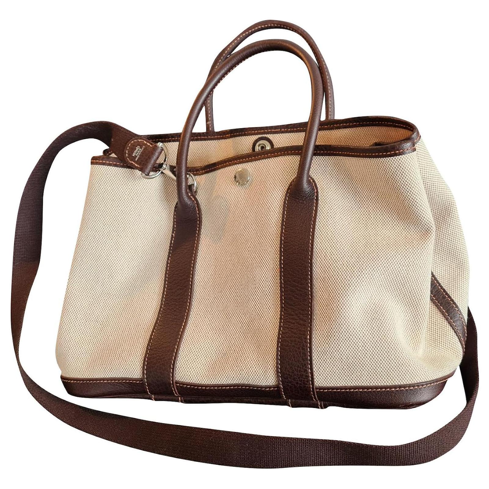 Hermès Mini garden party bag Beige Cloth ref.330457 - Joli Closet
