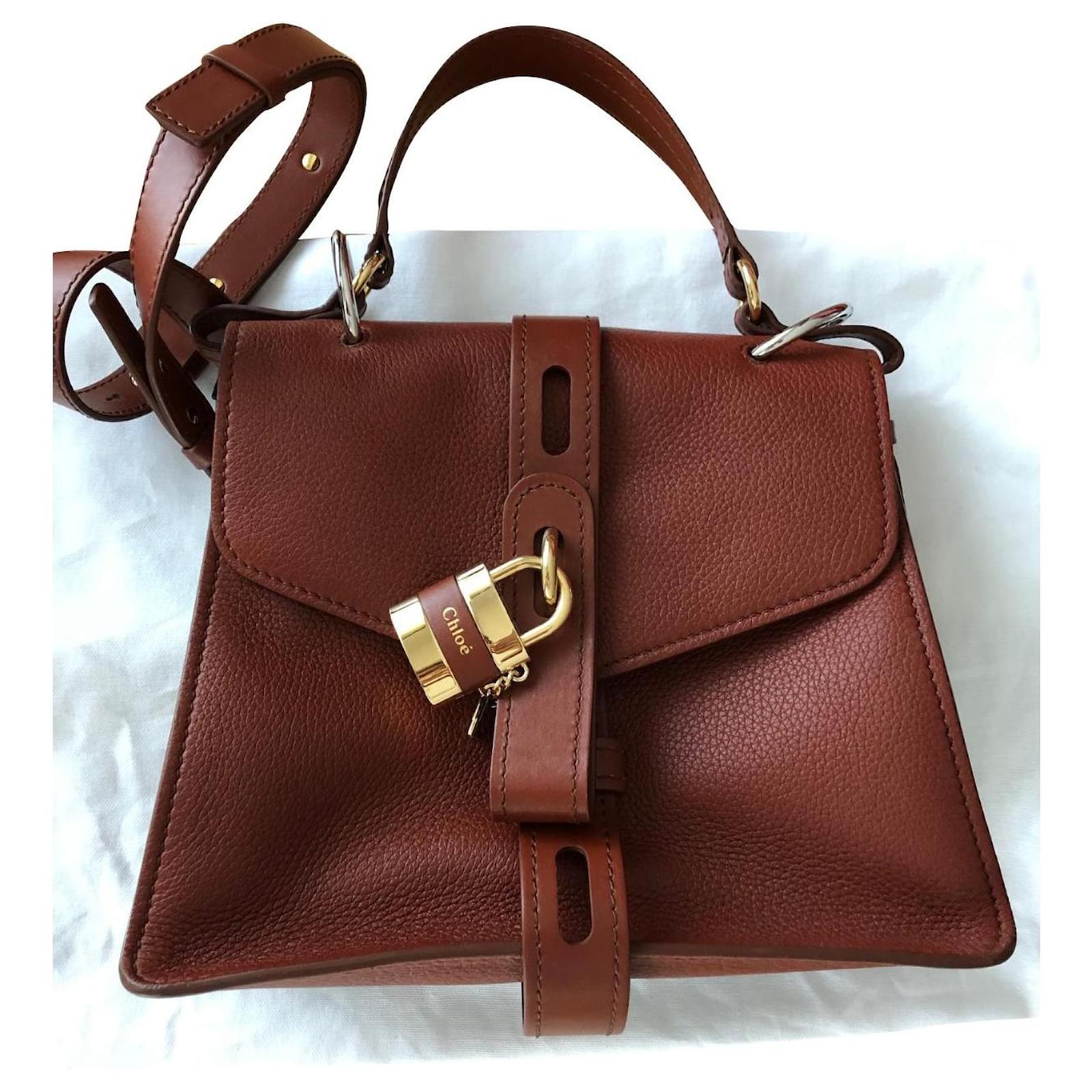 Chlo Chloe Aby Medium Brown Hazelnut Leather ref.412296 Joli Closet