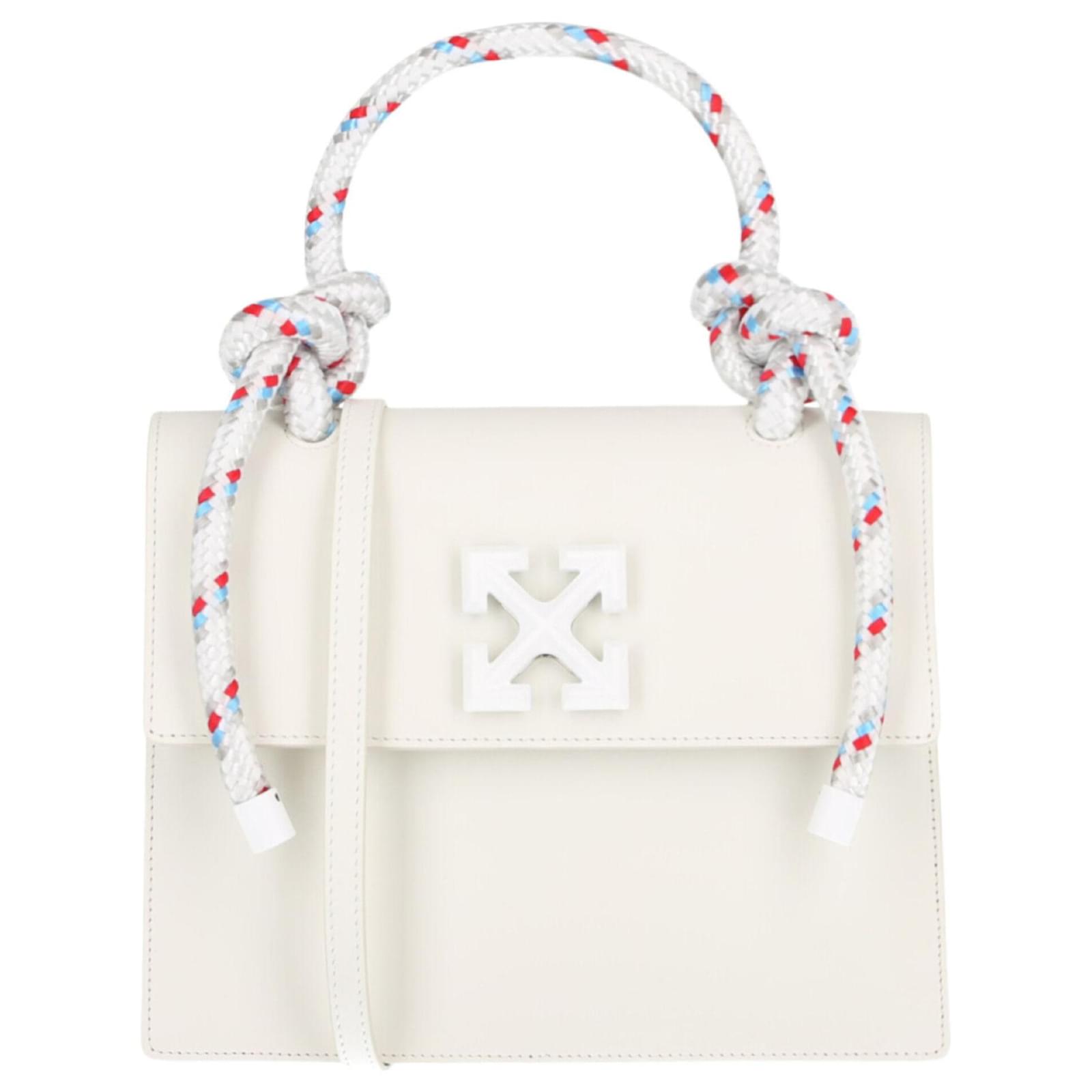 Off-White White Leather 1.4 Gummy Jitney Top Handle Bag Off-White