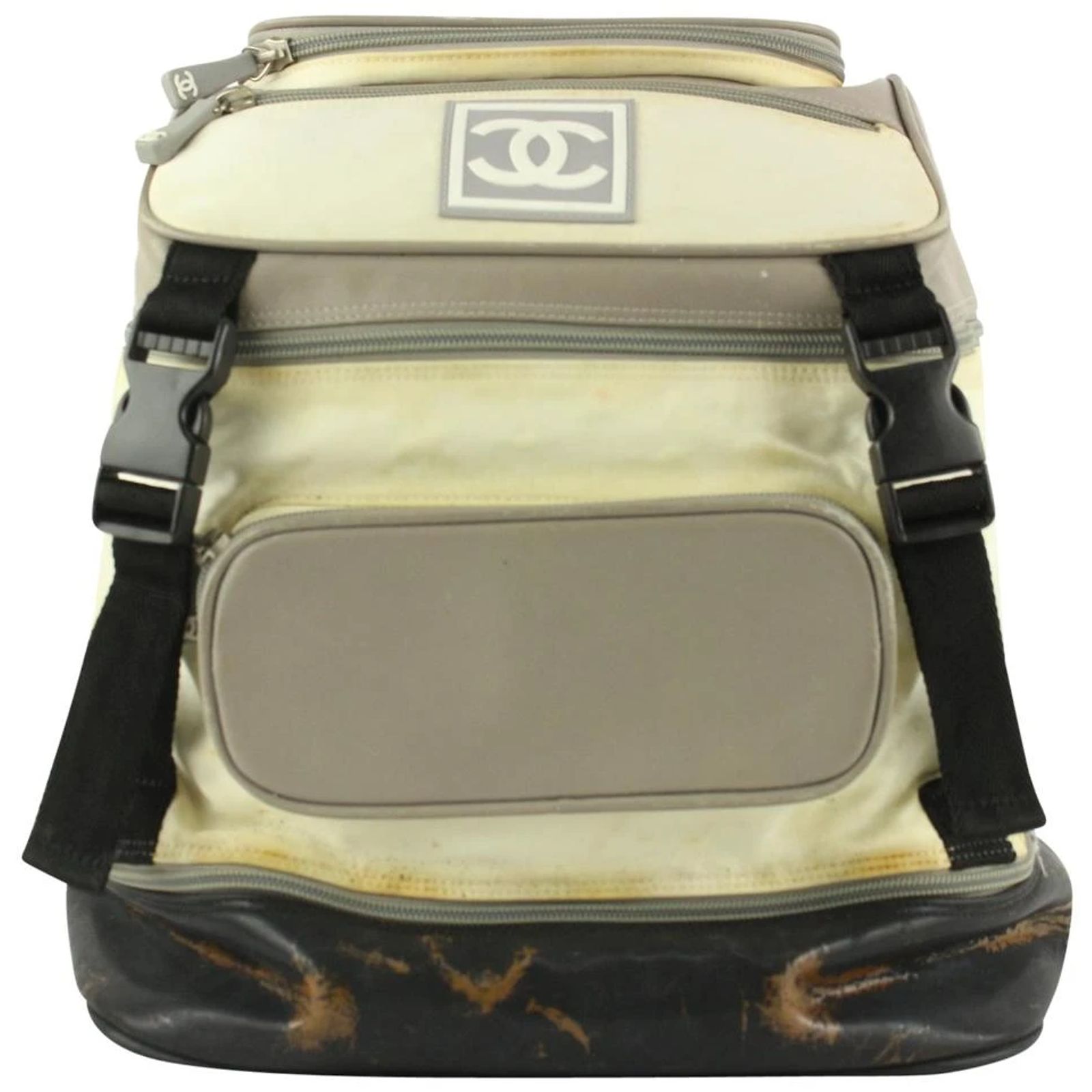 Chanel Grey Nylon Sports Logo CC Backpack 13C1104 (Sold 