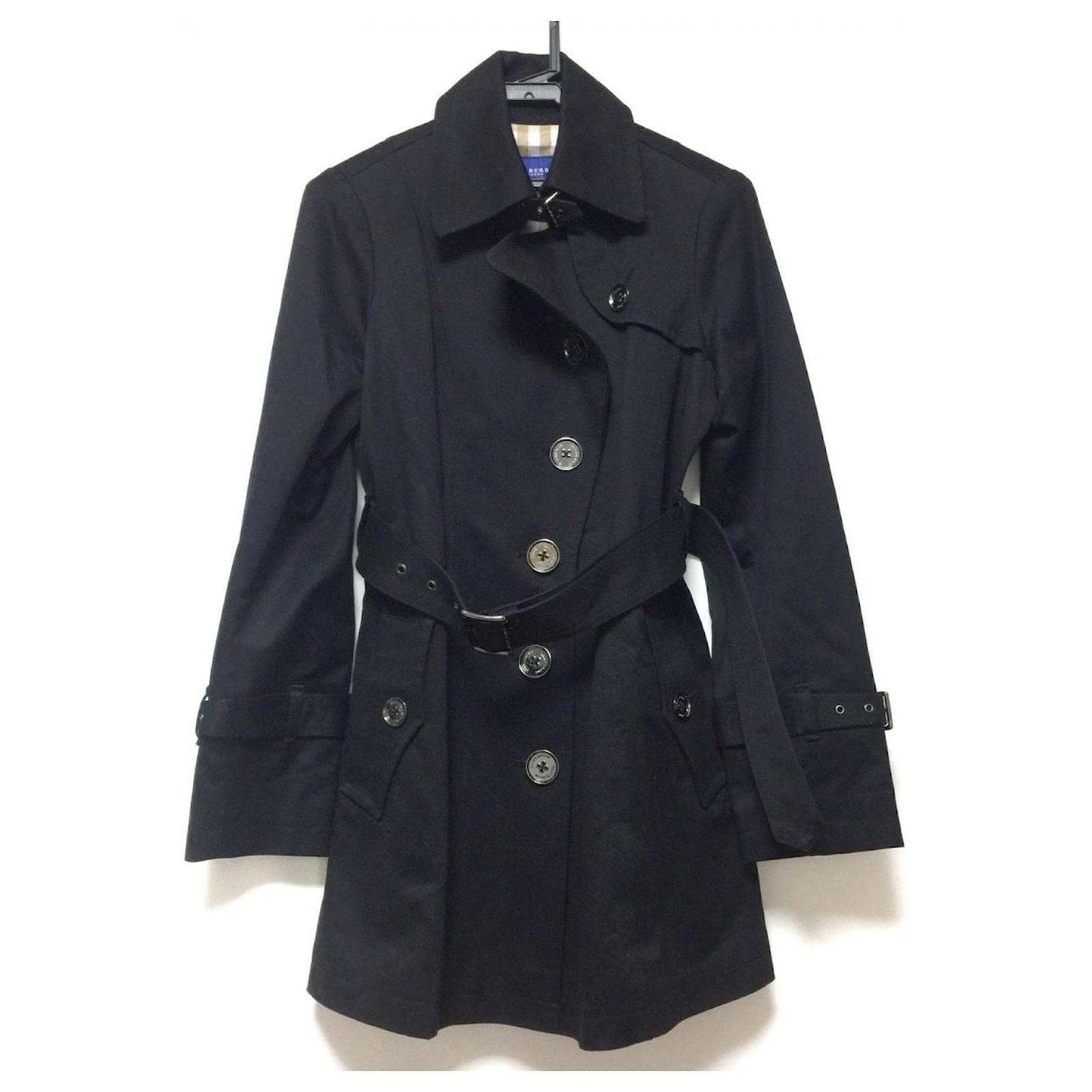 [Used] Burberry Blue Label Trench Coat Long Sleeve / Autumn / Winter Black