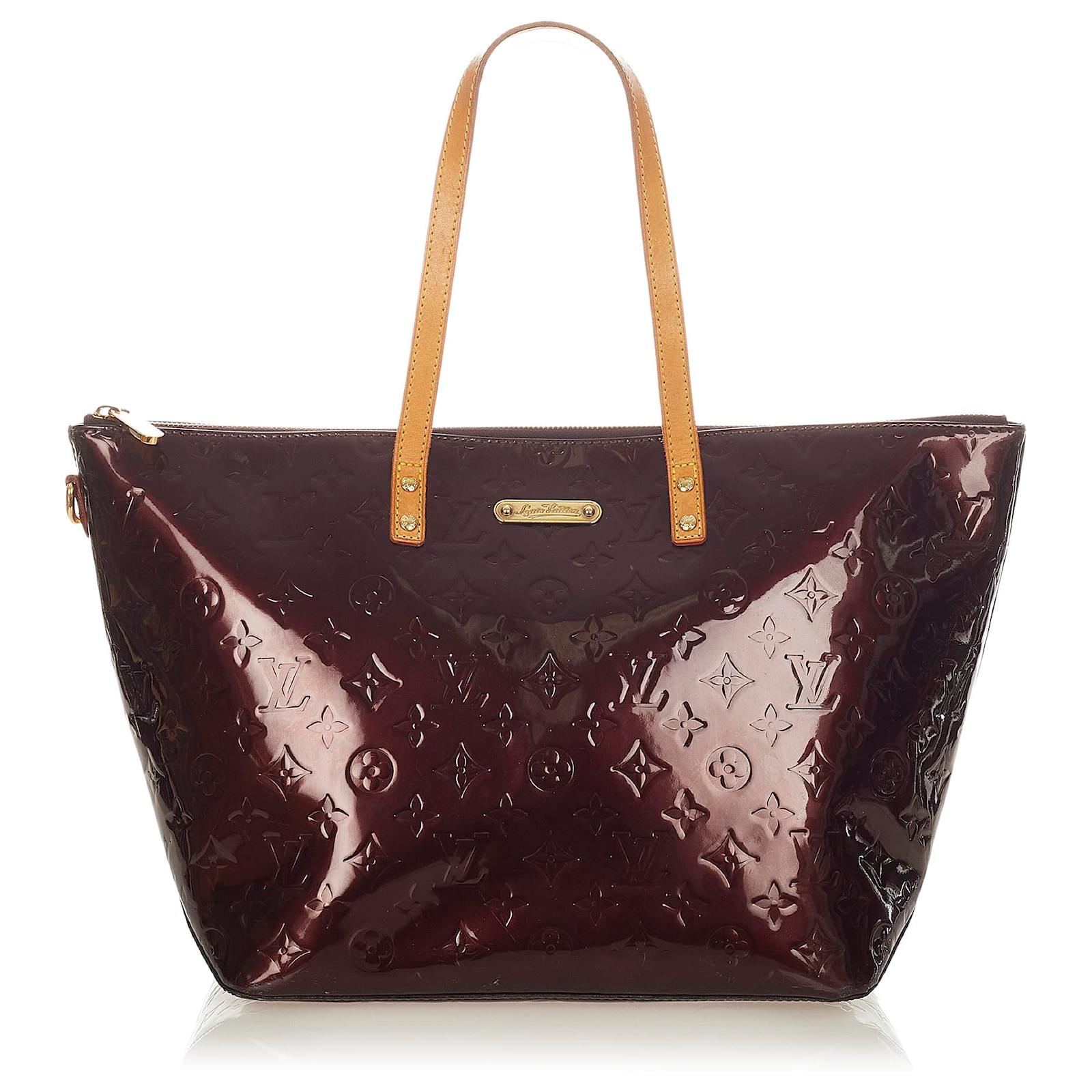 Louis Vuitton Bellevue PM Bag Patent Leather - burgundy red