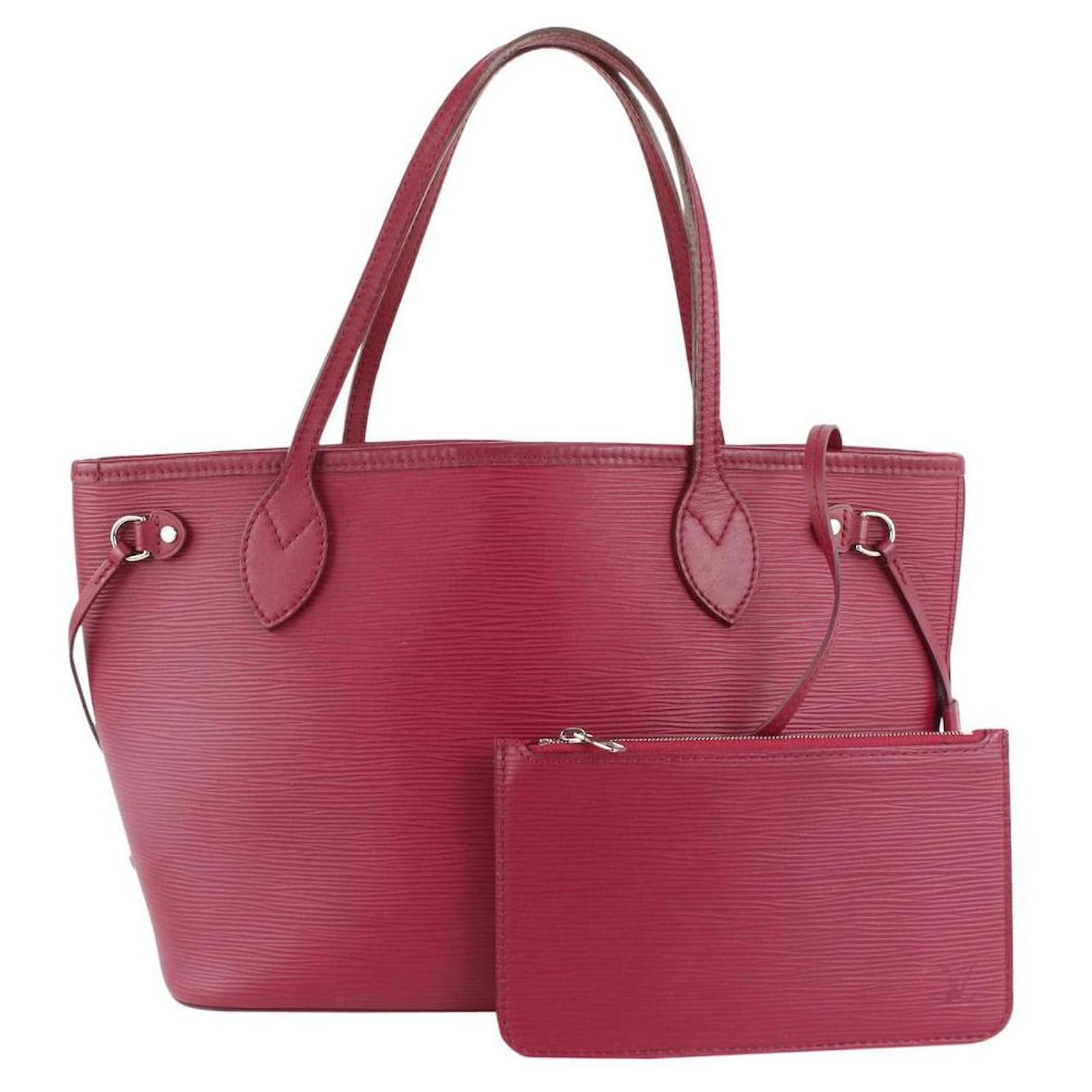 Louis Vuitton Fuchsia Epi Leather Neverfull PM Tote with Pouch ref
