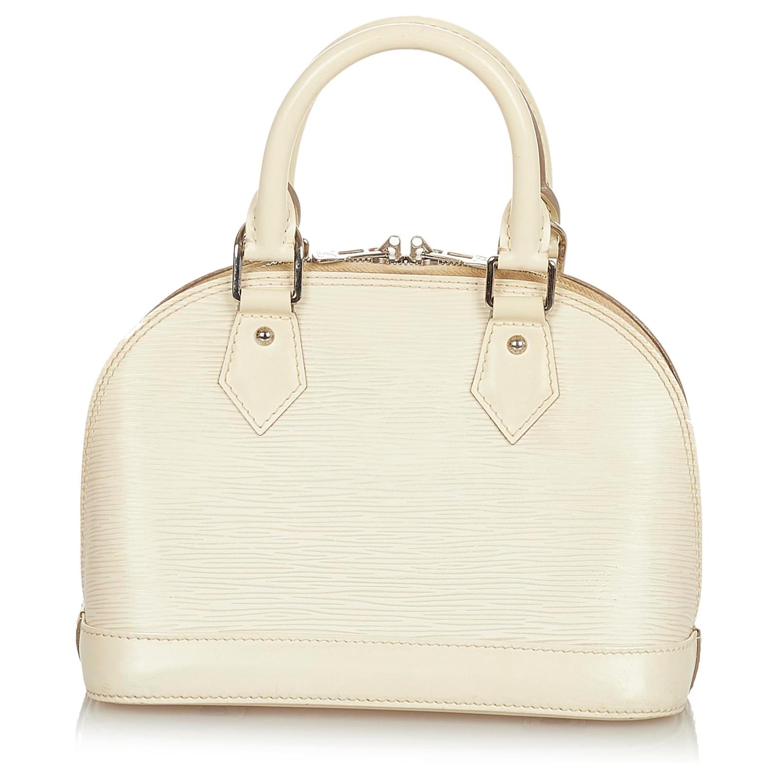 Louis Vuitton White Epi Alma BB Leather ref.413932 - Joli Closet