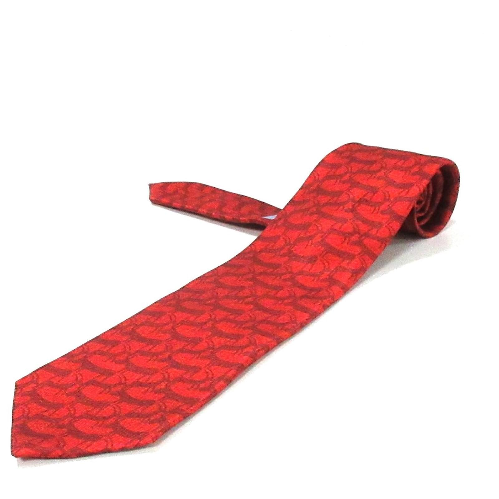 Bulgari Bvlgari tie Red Silk  - Joli Closet