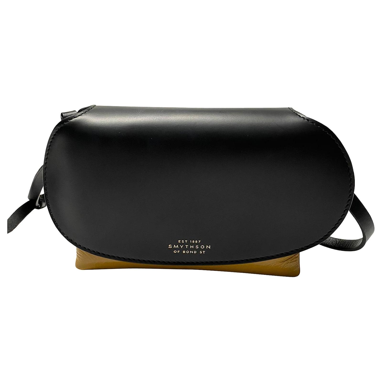 Smythson Mini Pillow Crossbody Bag in Crinkled Patent Leather