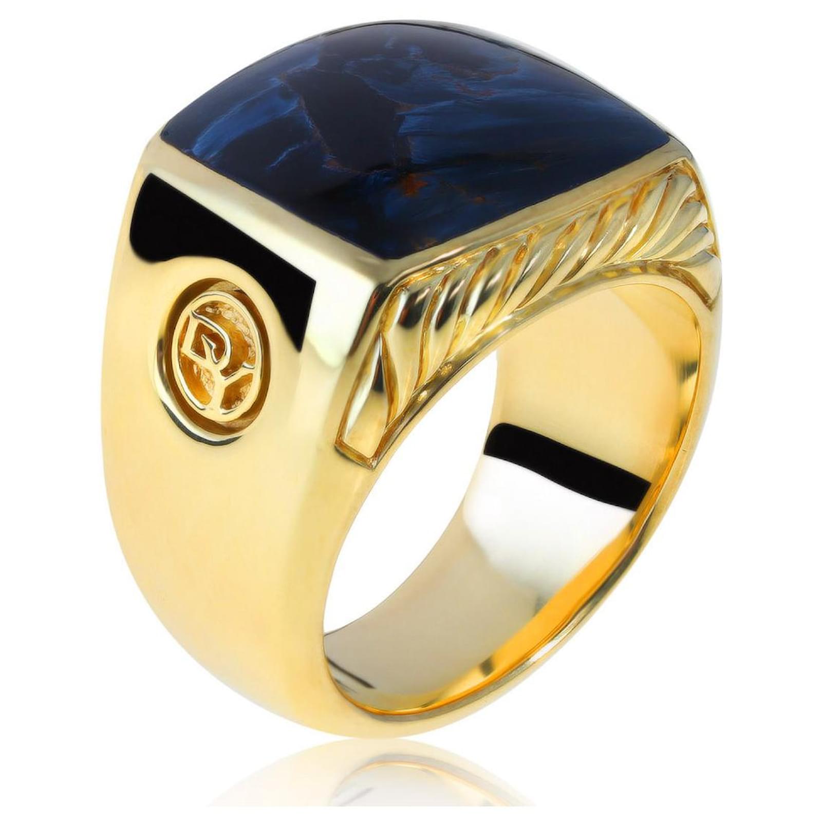 David Yurman Men's Exotic Stone Signet Ring