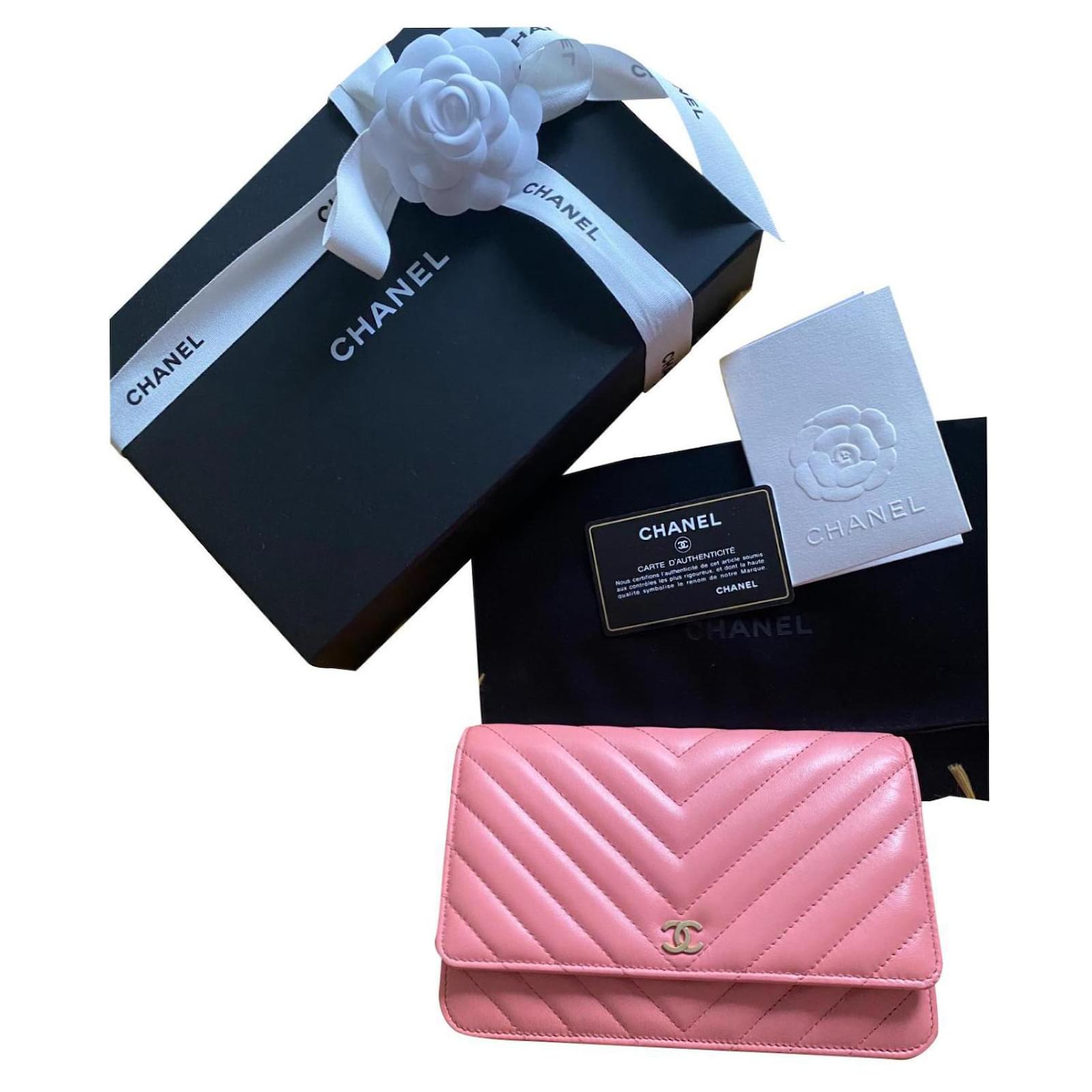 Chanel wallet on chain Pink Lambskin ref.414592 Joli Closet