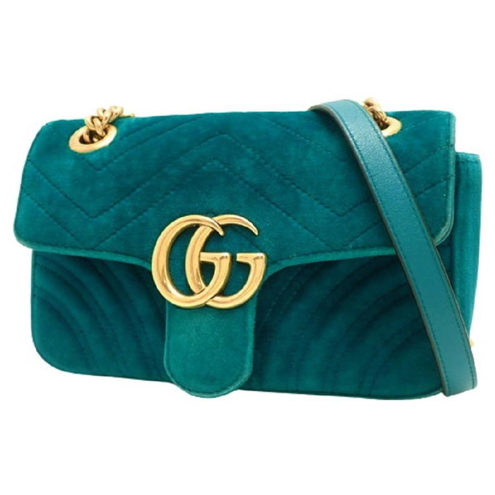 Usado] GUCCI GG Marmont Minibolso de terciopelo Bolso bandolera Bolso  bandolera con cadena Bolso bandolera G