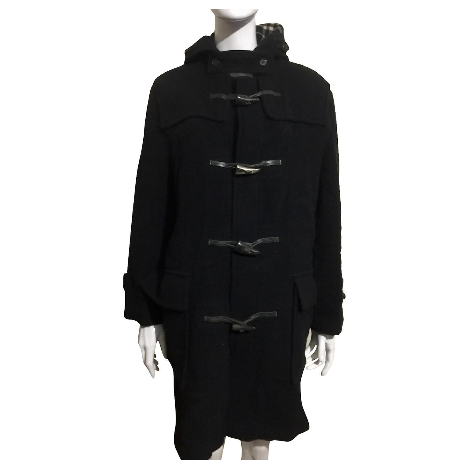 Simuler familie identifikation Burberry black hooded duffle coat Wool ref.415173 - Joli Closet