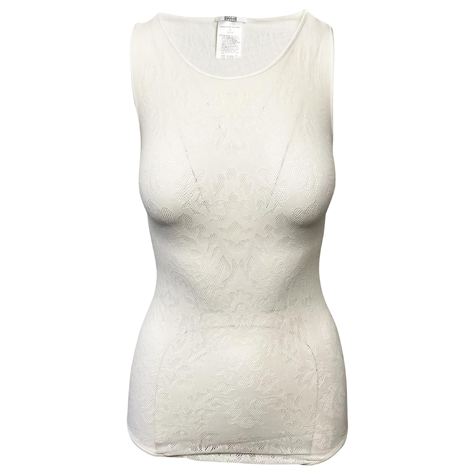 Wolford Sleeveless Lace Top in White Wool ref.415507 Joli Closet