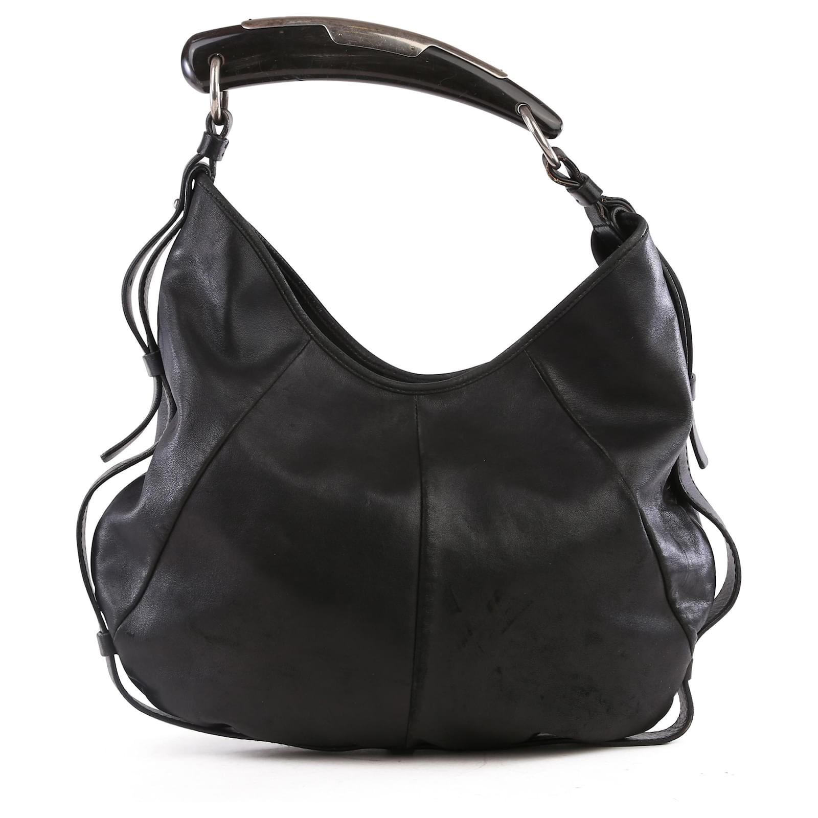 Mombasa leather crossbody bag Yves Saint Laurent Black in Leather - 11314096