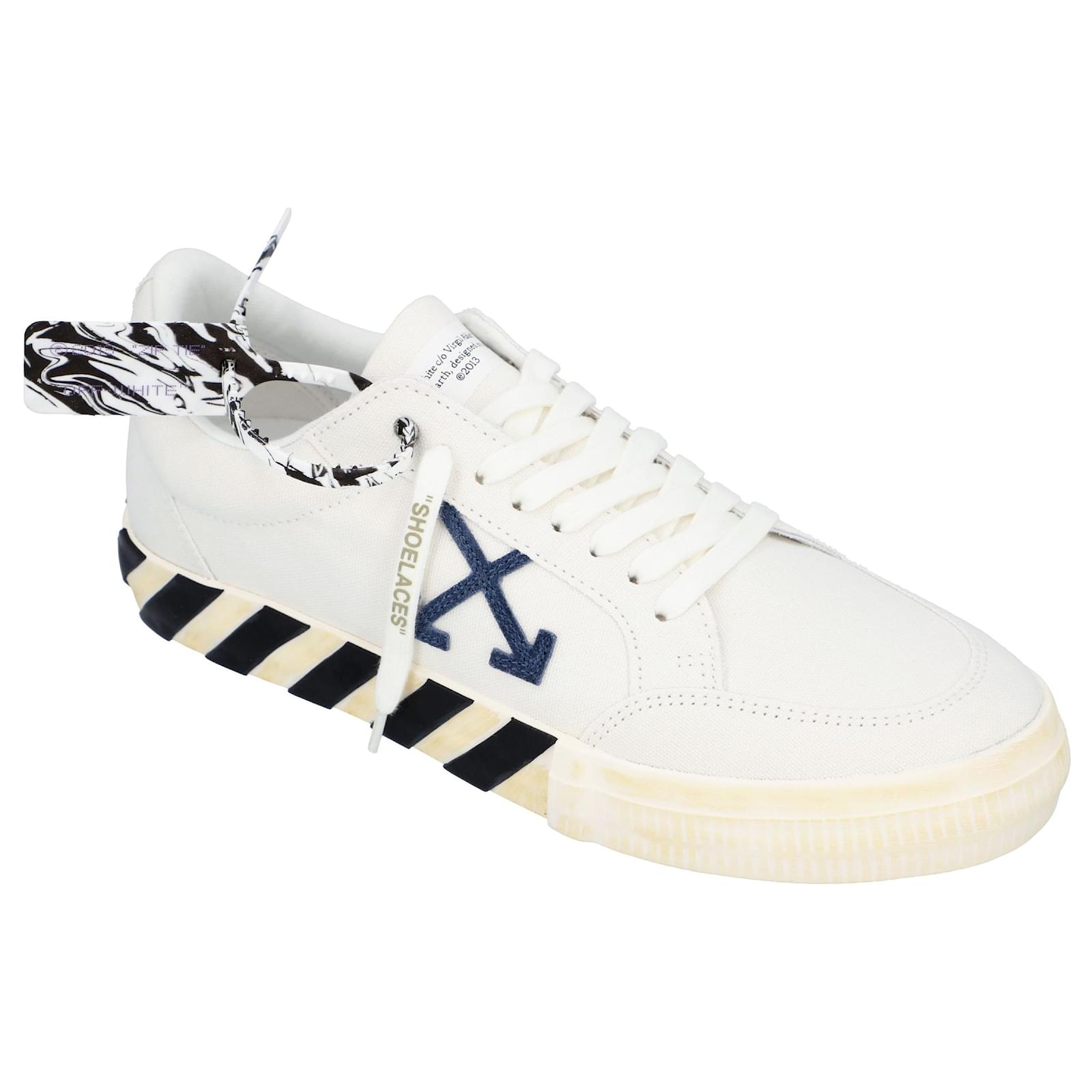 Off White Off-White Sneakers basse vulcanizzate Bianco Cotone ref.415583 -  Joli Closet