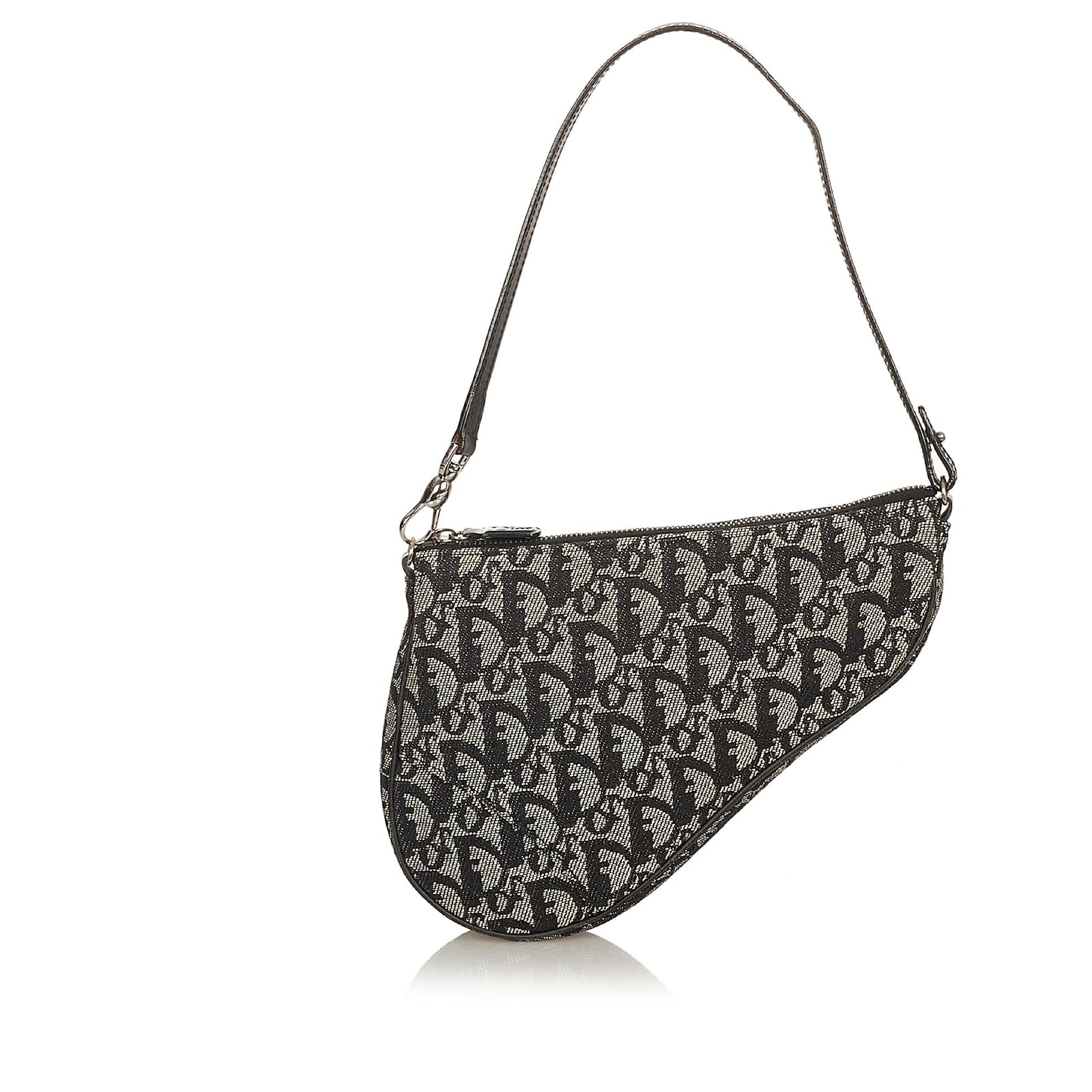 dior oblique saddle bolsa white