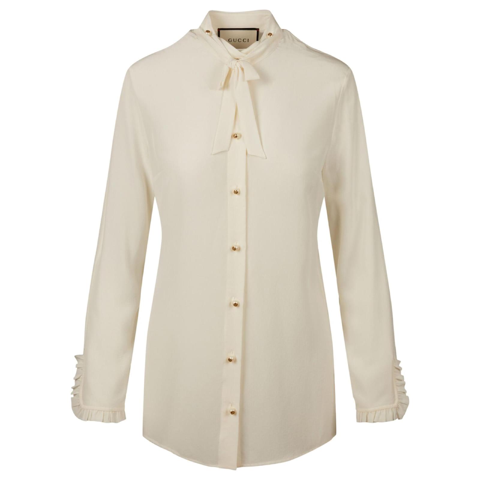 gucci white button down shirt