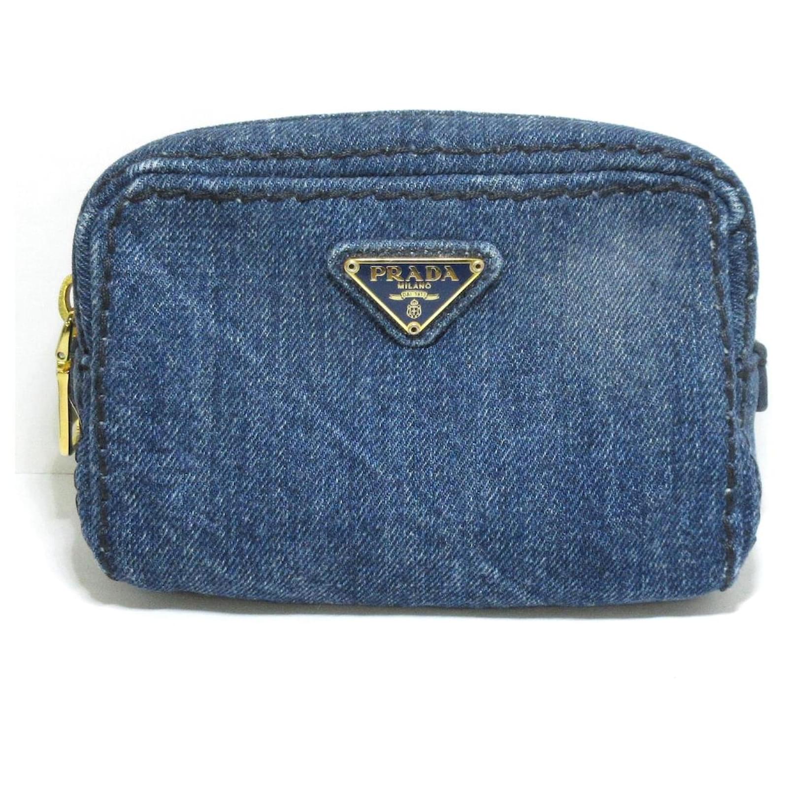 Clutch Bag in Blue Denim