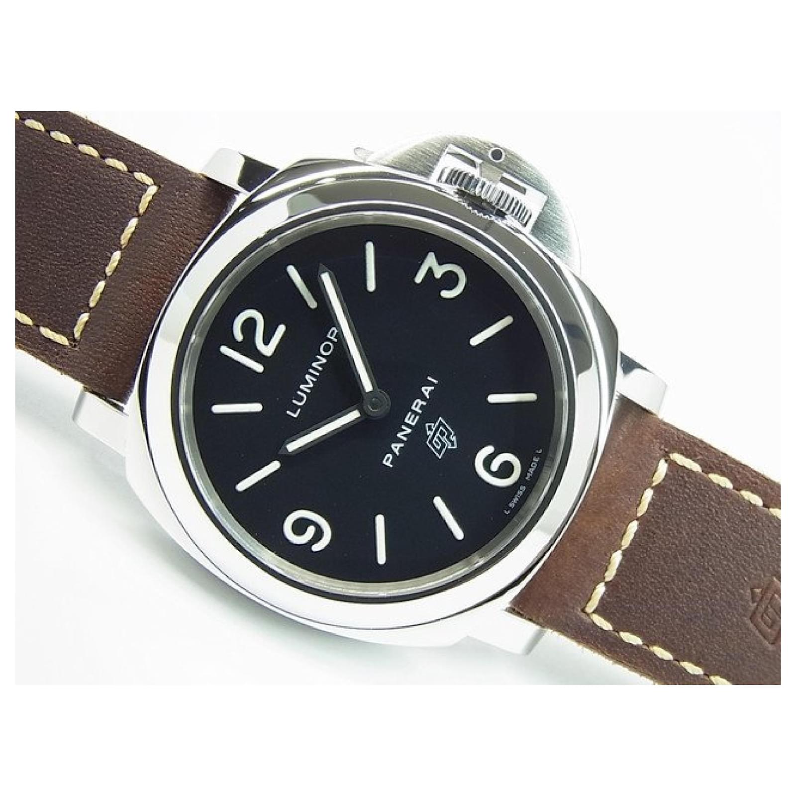 PANERAI PAM00000 Luminor Base logo Q series Mens Black Steel ref