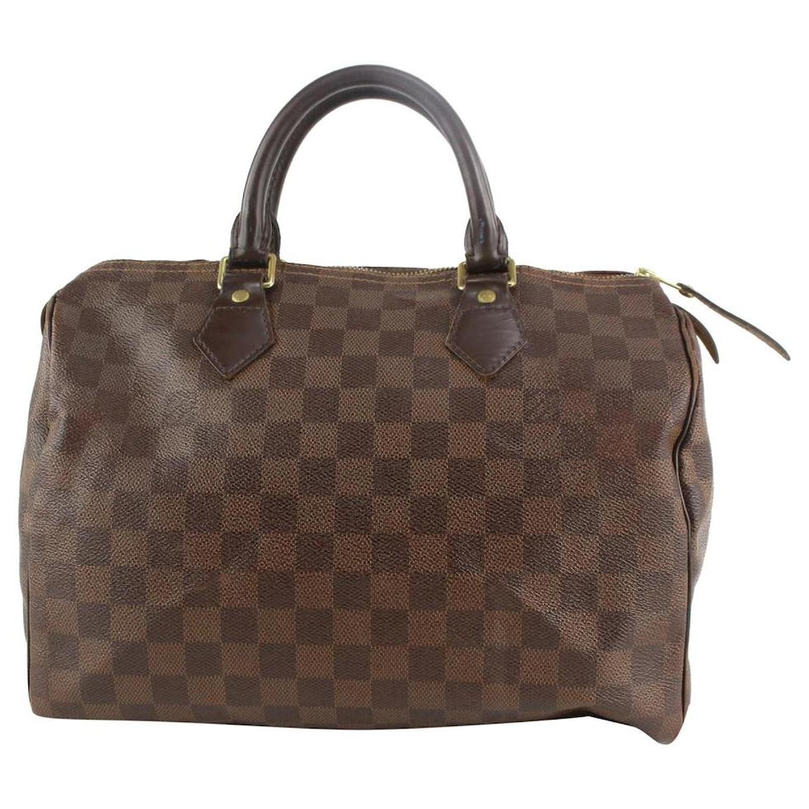 Louis Vuitton Damier Ebene Speedy 30 Boston Bag Leather ref.416884 - Joli  Closet