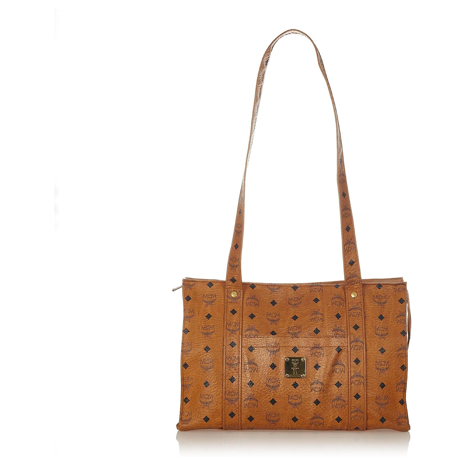 mcm brown tote