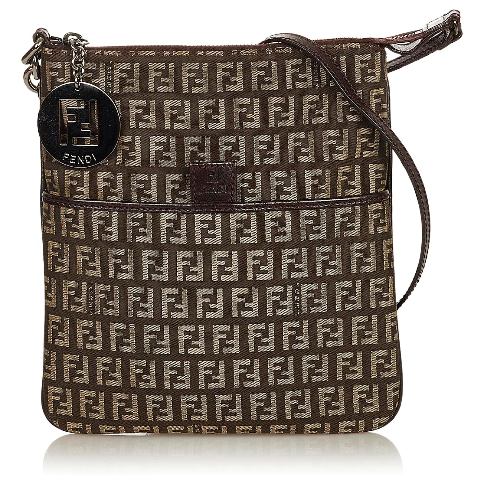 fendi brown crossbody bolsa
