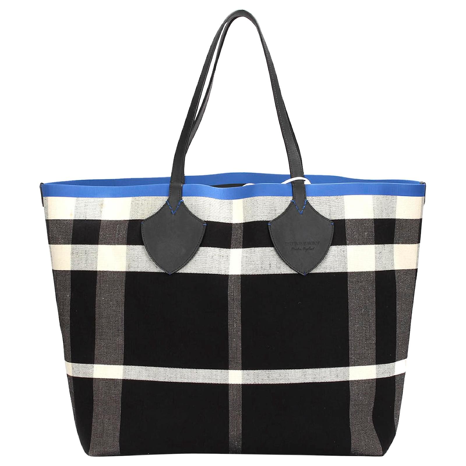 Burberry Black The Giant Reversible Canvas Tote Bag Multiple colors Leather  Cloth Pony-style calfskin Cloth  - Joli Closet