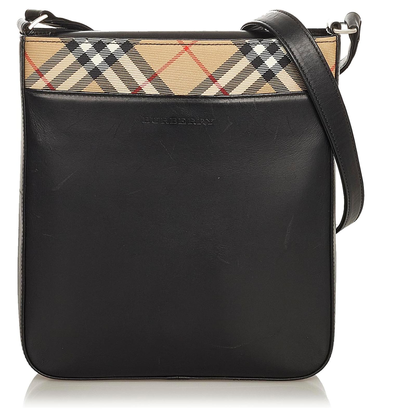black burberry crossbody bolsa