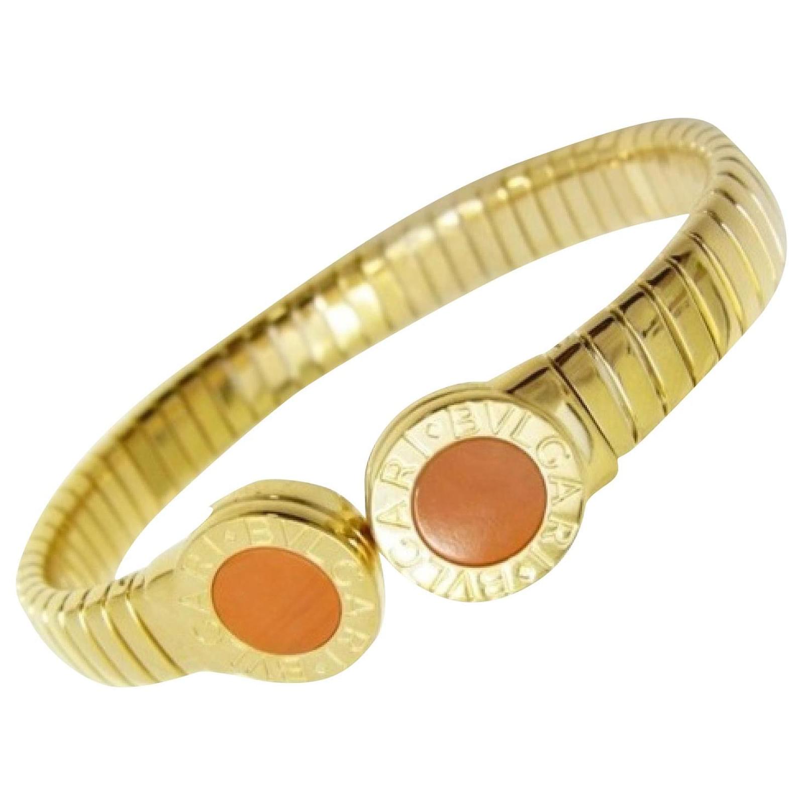 Bulgari Bvlgari 18K Yellow Gold Bangle Bracelet Multiple colors   - Joli Closet