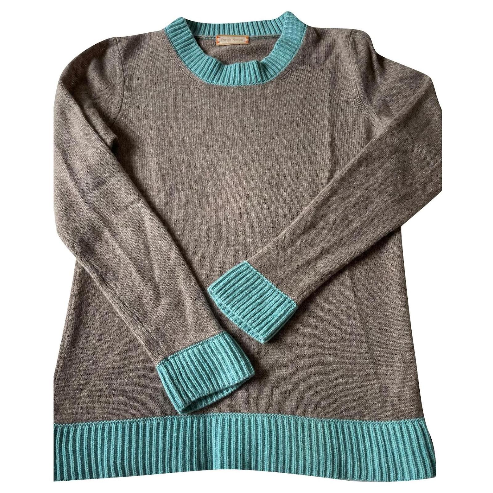 FRANCK NAMANI Two-tone sweater Chestnut 