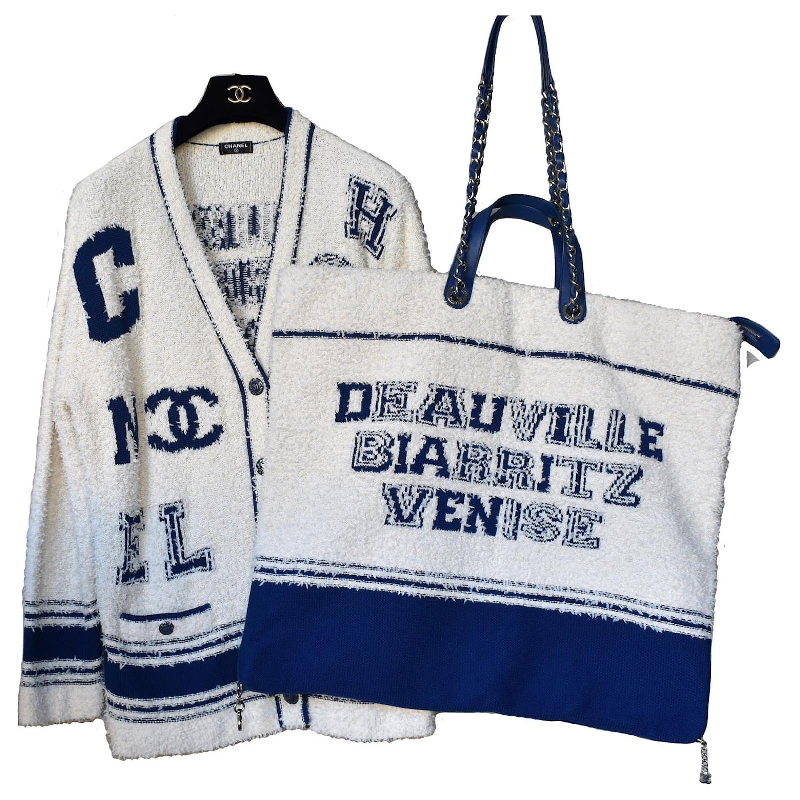 iconic 2019 CC Logo Suit Cardigan and Bag