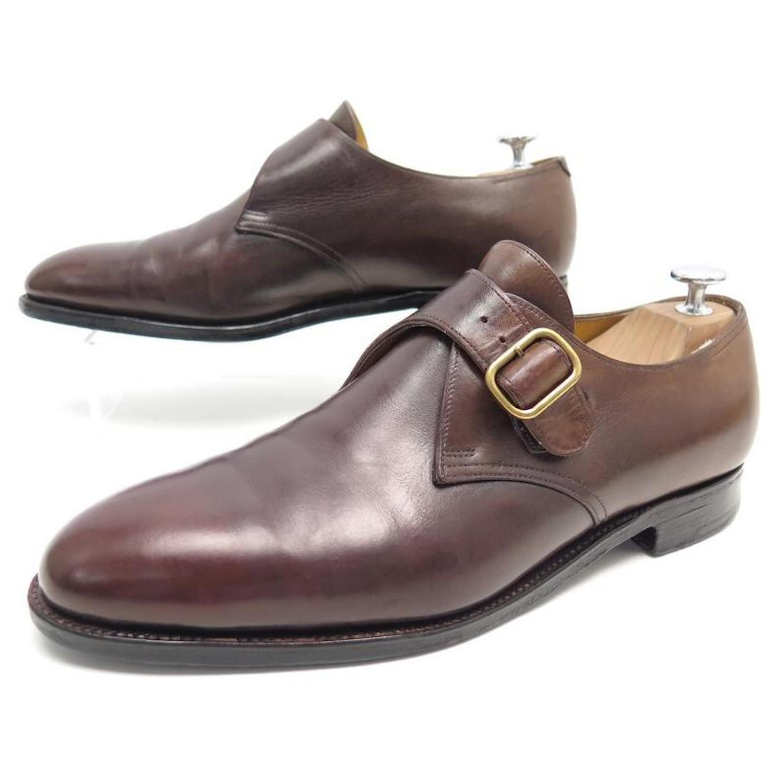 CHAUSSURES JOHN LOBB FOULD 8E 42 LARGE MOCASSINS A BOUCLE EN CUIR