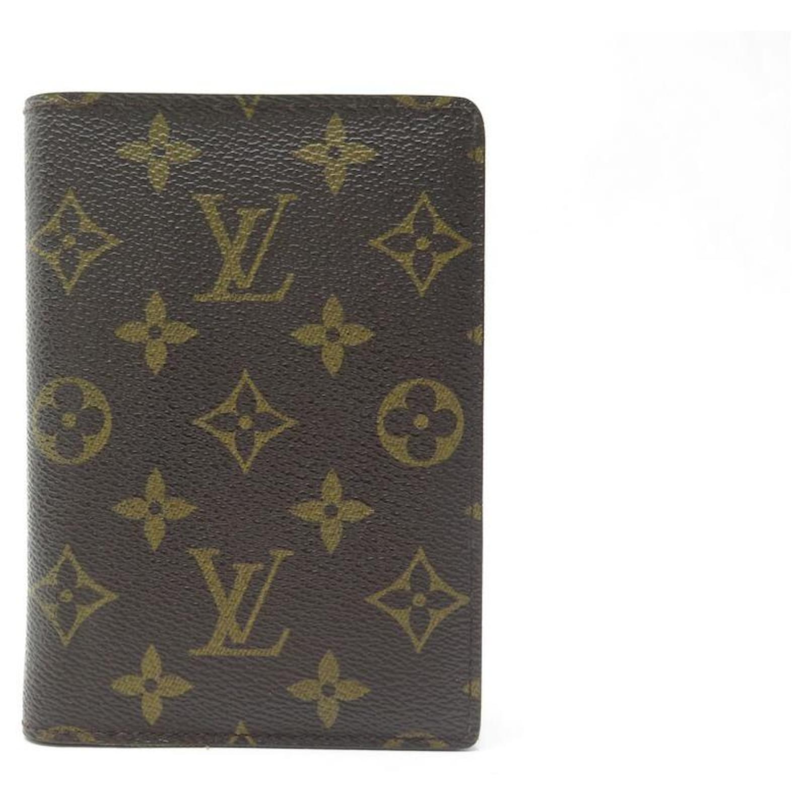 VINTAGE LOUIS VUITTON WALLET 1997 WALLET FUR KARTENHALTER AUS CANVAS MIT MONOGRAMM Braun Leinwand ref.418808 Joli Closet