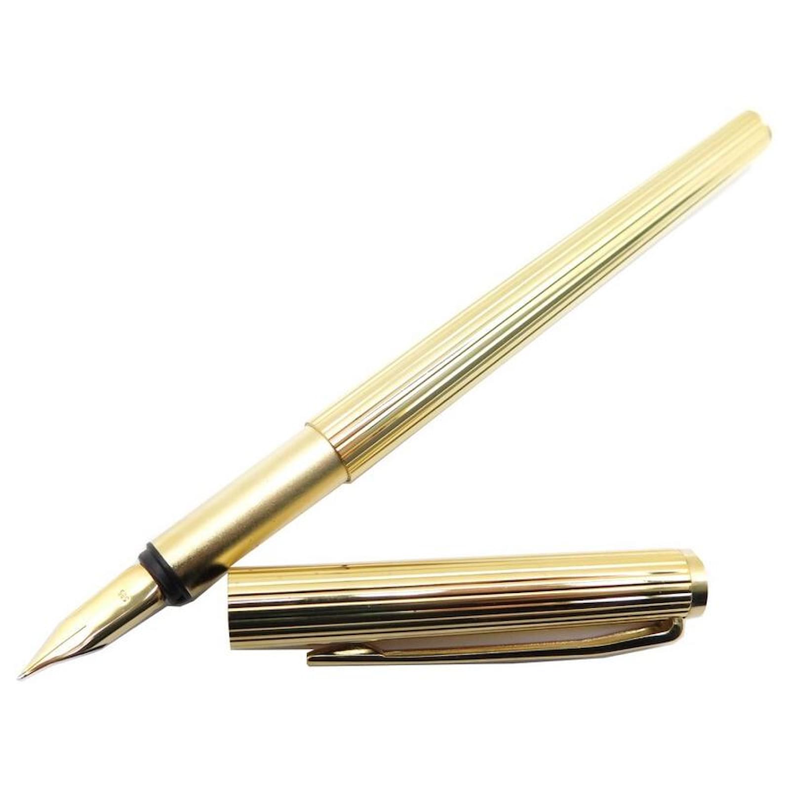 Produkt apologi lilla NEW MONTBLANC NOBLESSE FEATHER PEN IN GOLD PLATED GOLD PLATED FOUNTAIN PEN  Golden Gold-plated ref.418873 - Joli Closet