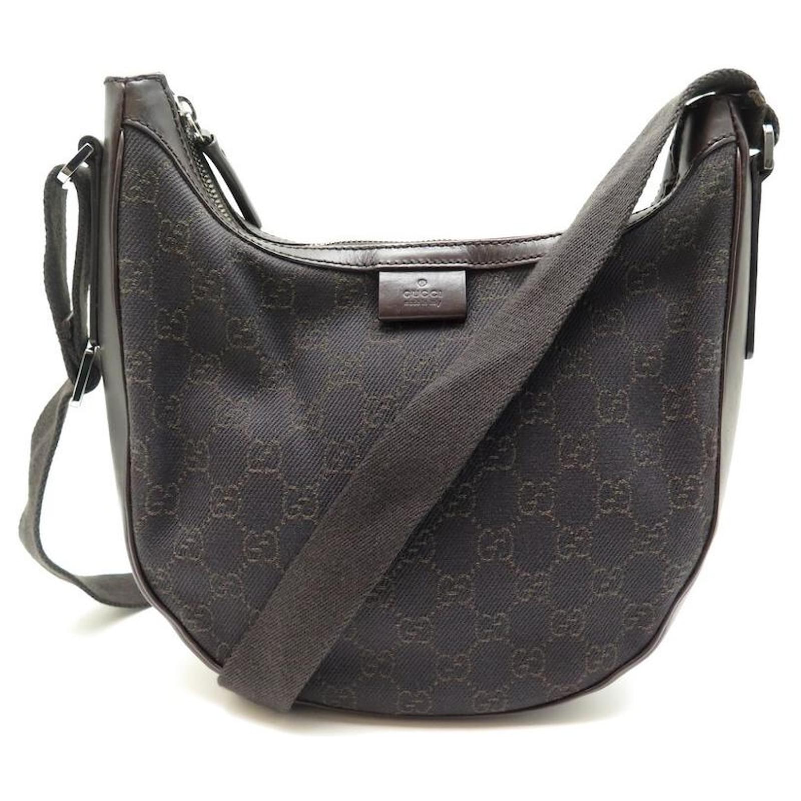 Gucci handbag bag 101682 LEATHER & CANVAS BAG GUCCISSIMA BANDOULIERE HAND  BAG Brown ref.418896 - Joli Closet