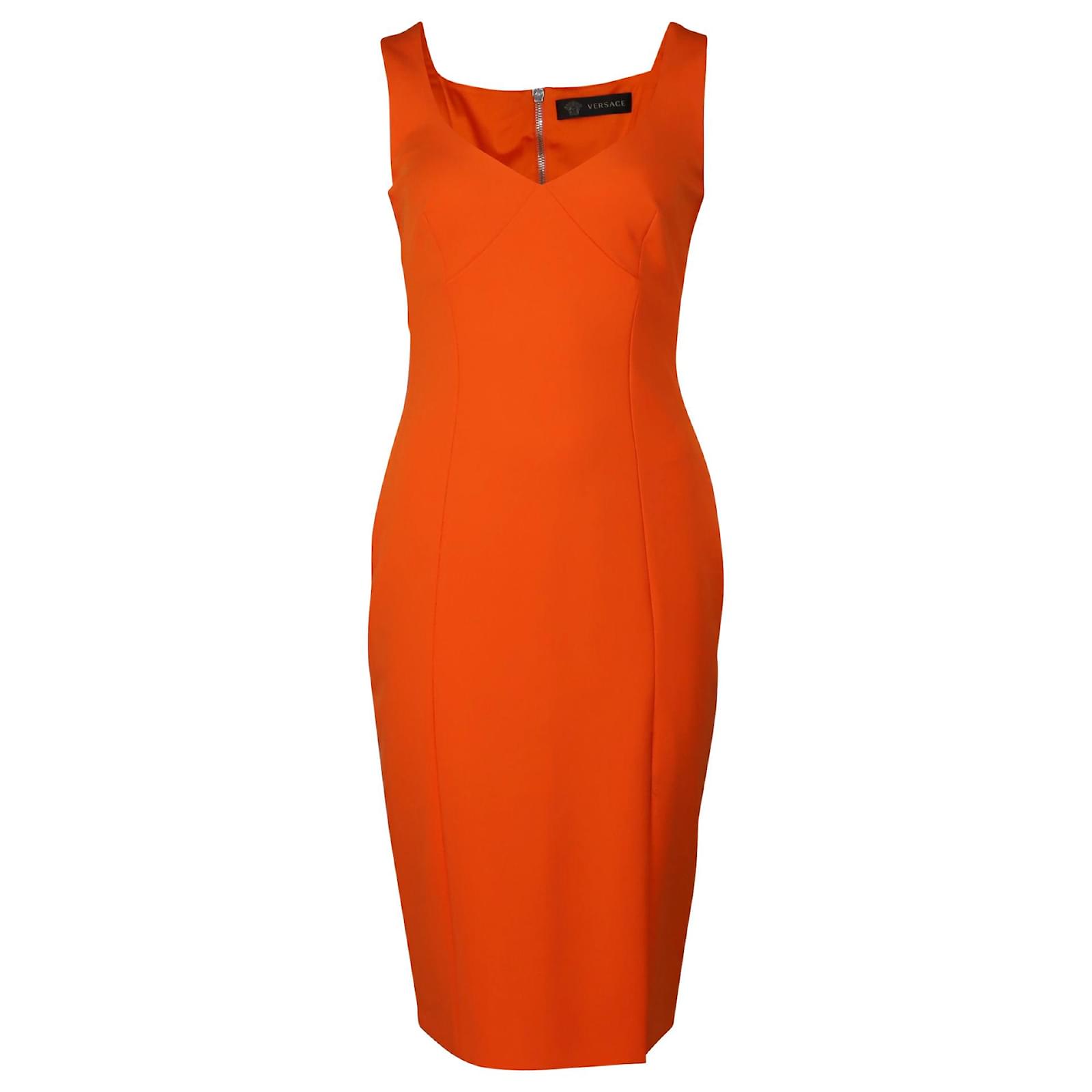 versace dress orange Versace Spring 2005