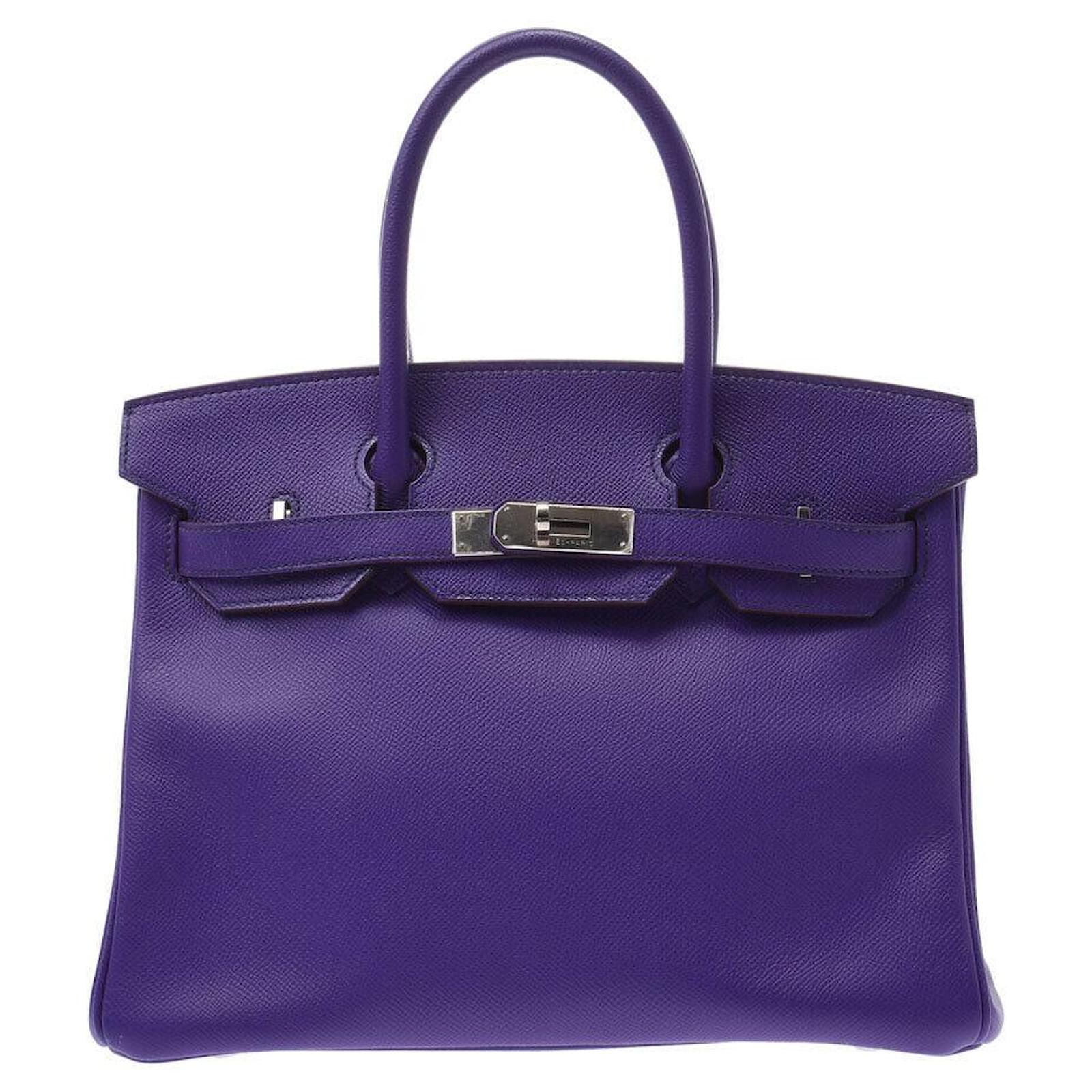 Hermès HERMES BIRKIN 30 Purple Leather ref.419512 - Joli Closet