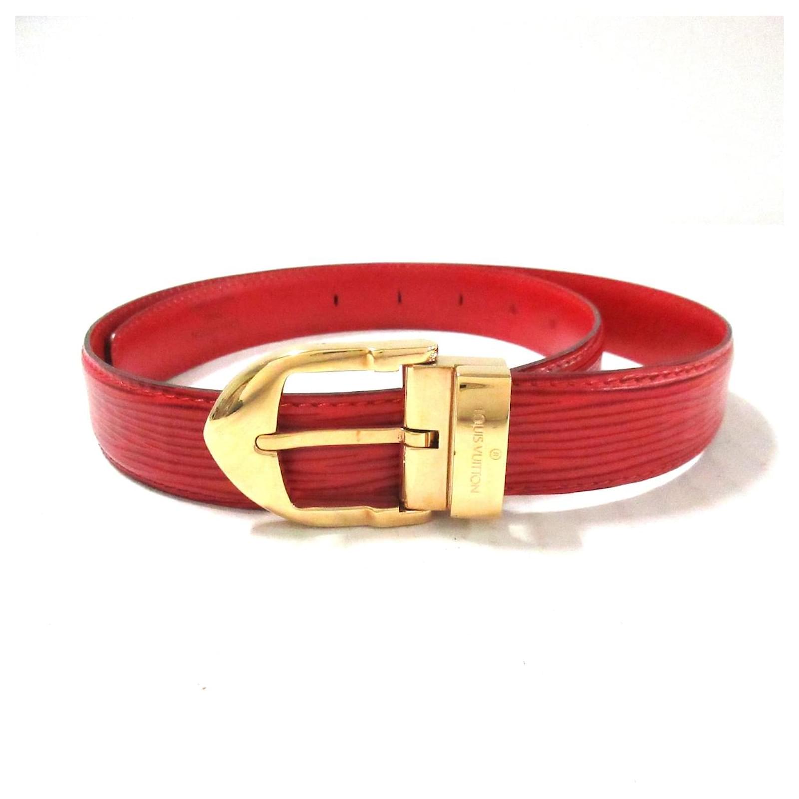 Louis Vuitton Belt Red Leather ref.420373 - Joli Closet