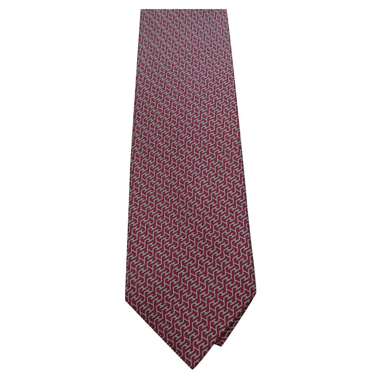 new hermès tie Red Silk ref.420394 - Joli Closet